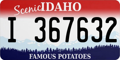 ID license plate I367632