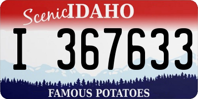 ID license plate I367633