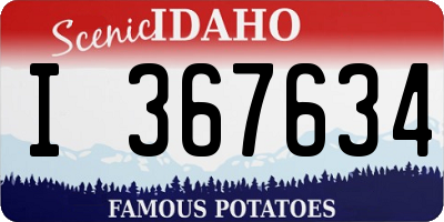 ID license plate I367634