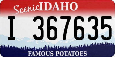 ID license plate I367635