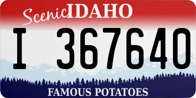 ID license plate I367640