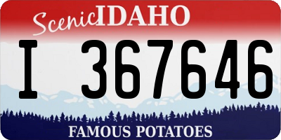 ID license plate I367646