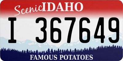 ID license plate I367649