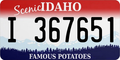 ID license plate I367651