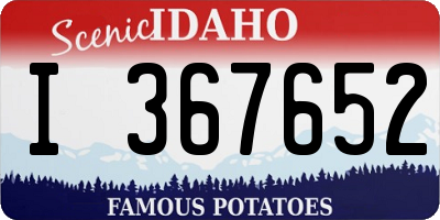 ID license plate I367652
