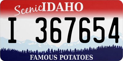 ID license plate I367654