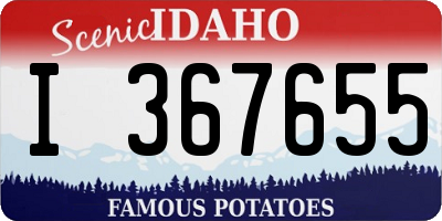 ID license plate I367655