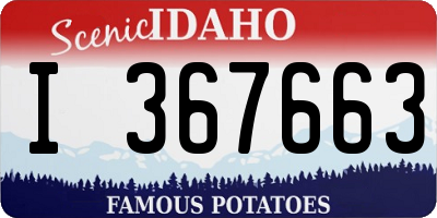 ID license plate I367663