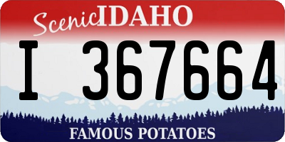 ID license plate I367664