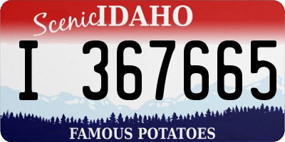 ID license plate I367665