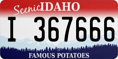 ID license plate I367666