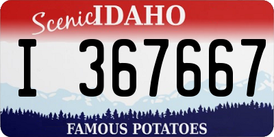 ID license plate I367667