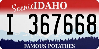 ID license plate I367668