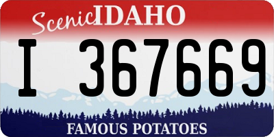 ID license plate I367669