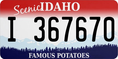 ID license plate I367670