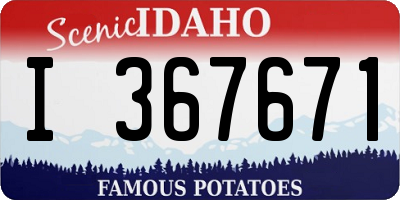 ID license plate I367671