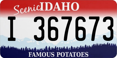 ID license plate I367673