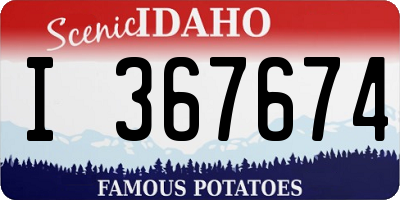 ID license plate I367674
