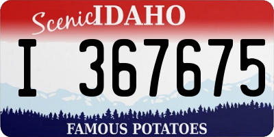 ID license plate I367675