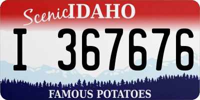 ID license plate I367676