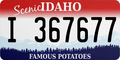 ID license plate I367677