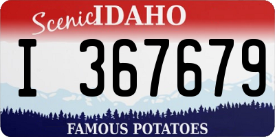 ID license plate I367679