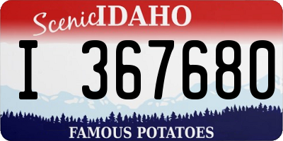 ID license plate I367680