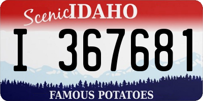 ID license plate I367681