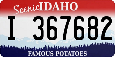 ID license plate I367682