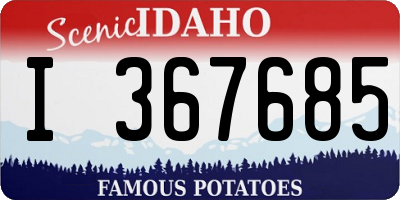 ID license plate I367685