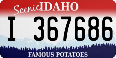 ID license plate I367686