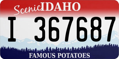 ID license plate I367687