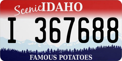 ID license plate I367688