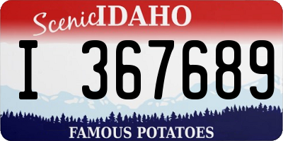 ID license plate I367689