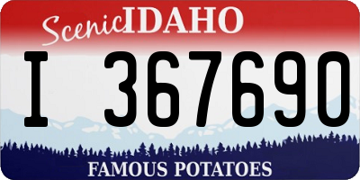 ID license plate I367690