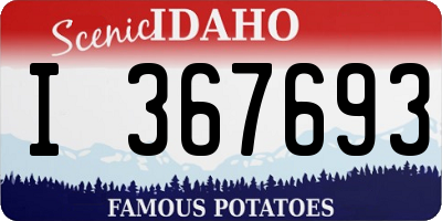 ID license plate I367693