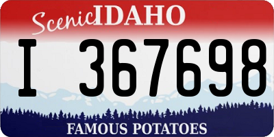 ID license plate I367698