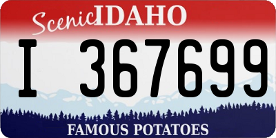 ID license plate I367699
