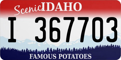ID license plate I367703
