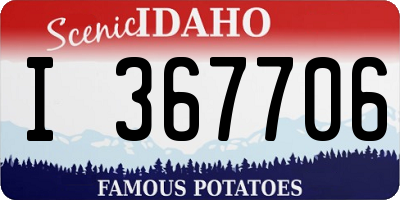 ID license plate I367706
