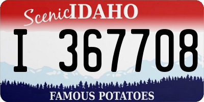 ID license plate I367708