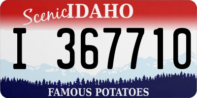 ID license plate I367710
