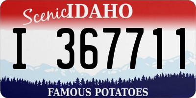 ID license plate I367711