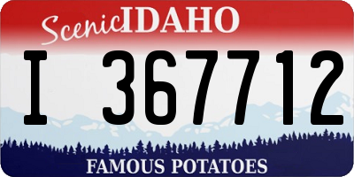 ID license plate I367712