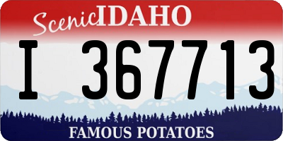 ID license plate I367713