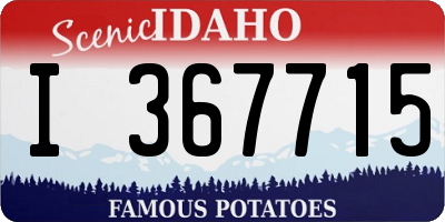 ID license plate I367715
