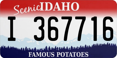 ID license plate I367716