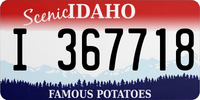 ID license plate I367718