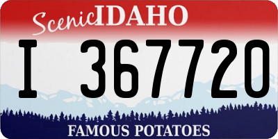 ID license plate I367720