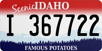 ID license plate I367722